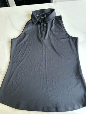 Under Armour LG Women's Sleeveless Polo Tank Top in black